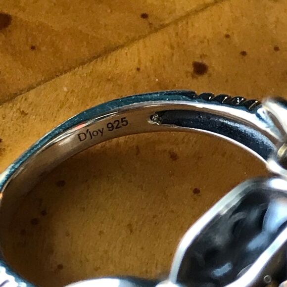 Natural Ethiopian Opal Sterling Silver Elephant Ring Size 8 - Picture 5 of 8